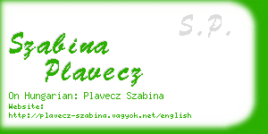 szabina plavecz business card